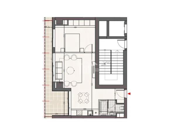 Vlore - Lungomare, shitet apartament 1+1 Kati 6, 80 m² 238.030 € (VLORA MARINA)