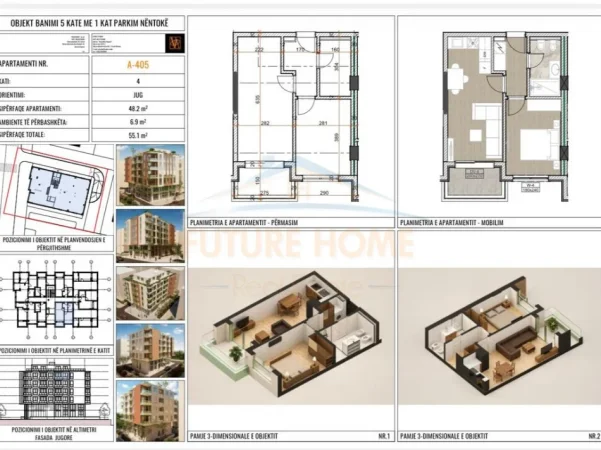 Durres, shitet apartament 1+1+Ballkon Kati 4, 71.630 € 
