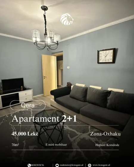 Tirane, jap me qera apartament 2+1 , 70 m² 450 € 