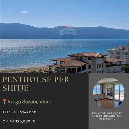 Vlore - Lungomare, shitet apartament+verande | Penthouse 2+1+Ballkon Kati 9, 160 m² 320.000 € (Rruga Sazani,plazh i vjeter, Vlore)