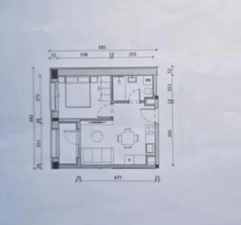 Tirane, shitet apartament 1+1+Ballkon Kati 4, 51 m² 76.050 € (Ali Demi)