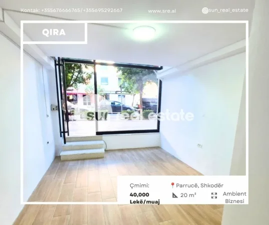 Shkoder, jepet me qera ambjent biznesi Kati 1, 20 m² (PARRUCE)