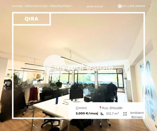 Shkoder, jepet me qera ambjent biznesi Kati 1, 312 m² 2.000 € (RUS)