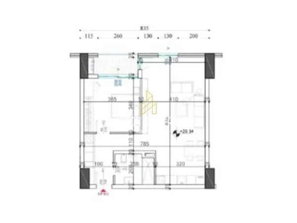 Tirane, shitet apartament 1+1+Ballkon Kati 8, 88 m² 132.915 € (Shqiponja Square, ish Sheshi Shqiponja)
