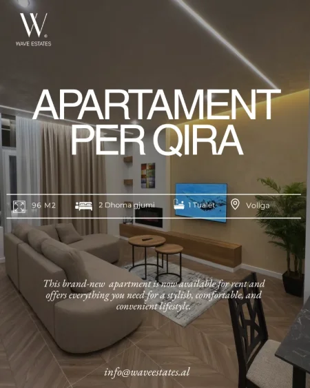 Durres, jepet me qera apartament 2+1 , 96 m² 1.100 € (Vollga)