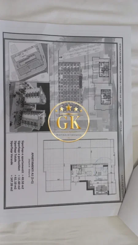 Durres, shitet apartament+verande | Penthouse 1+1+Aneks+Ballkon Kati 7, 208 m² (mali robit)