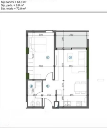 Tirane, shitet apartament 1+1 Kati 9, 73 m² 91.000 € (Astir)