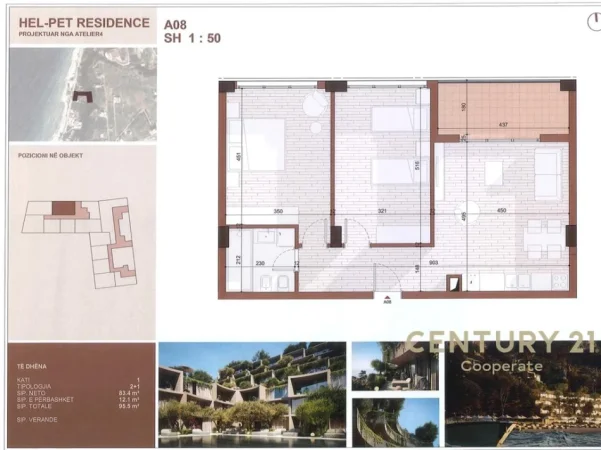 Vlore, shes apartament 2+1+Aneks+Ballkon Kati 1, 96 m² 350.000 € (RRADHIME)