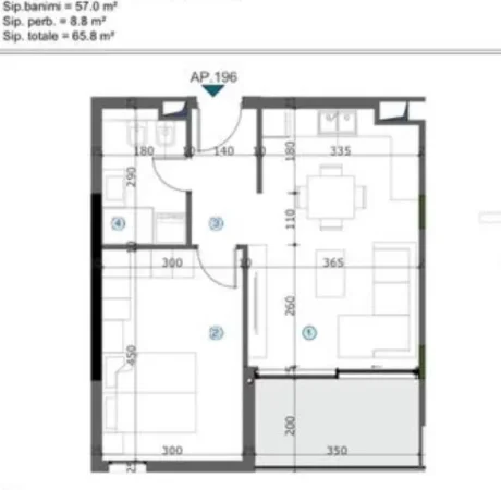 Tirane, shitet apartament 1+1 Kati 9, 66 m² 82.250 € (Astir)