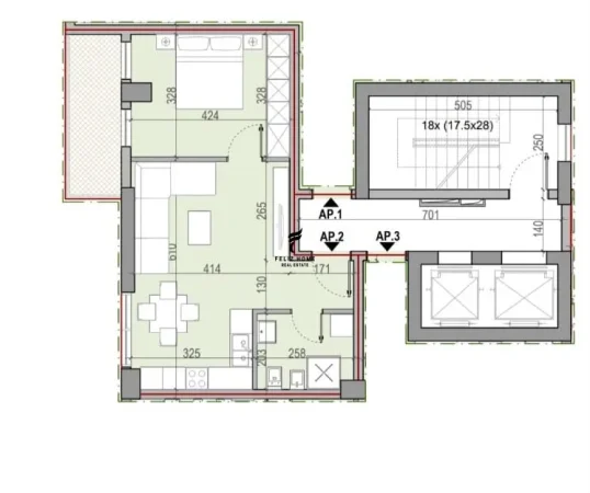 Tirane, jepet me qera zyre Kati 1, 60 m² 550 € (FUSHA E AVIACIONIT)