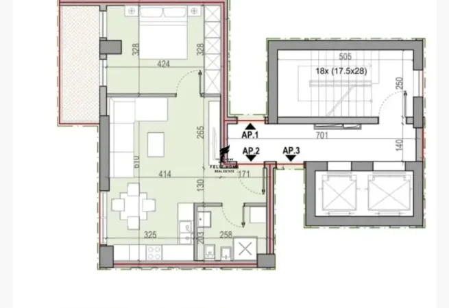 Tirane, jepet me qera zyre Kati 2, 60 m² 550 € (ISH FUSHA E AVIACIONIT)