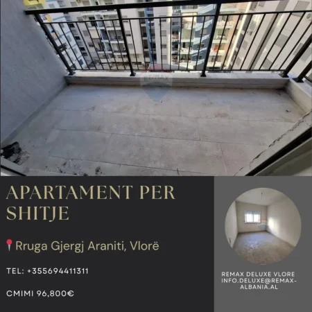 Vlore, shitet apartament 1+1 Kati 6, 69 m² 96.800 € (Rruga Gjergj Araniti, Vlore)
