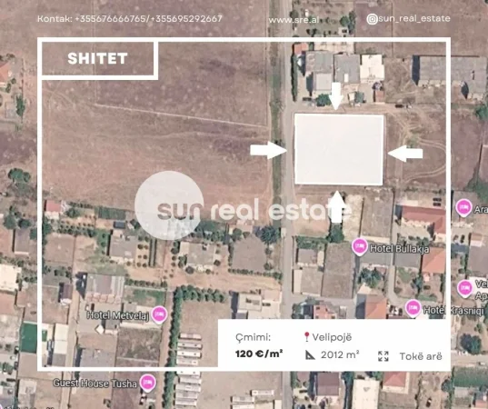 Velipoje, shitet toke , 2.012 m² 241.438 € (VELIPOJE)