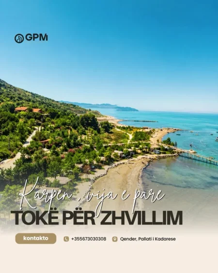 6.8 Hektarë në Vijë të Parë me Detin | Tokë në shitje në Karpen
