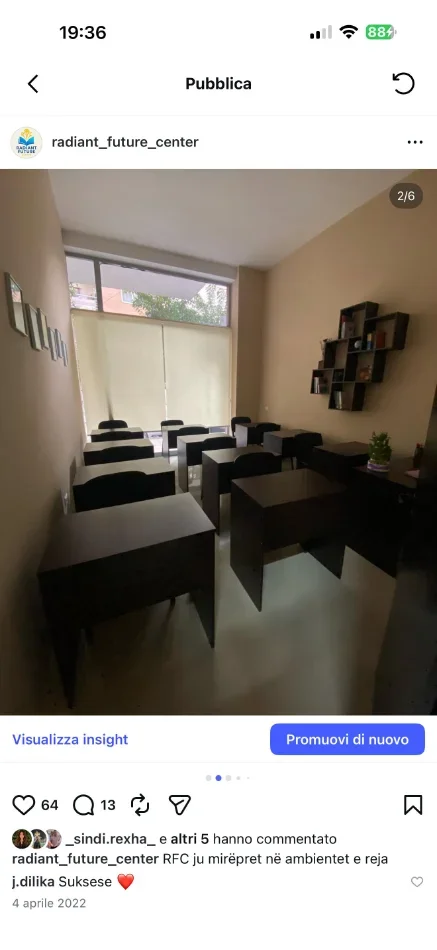 Tirane, shitet dyqan Kati 0, 72 m² 140.000 € (Fresku, ne zonen e Restorantit.)