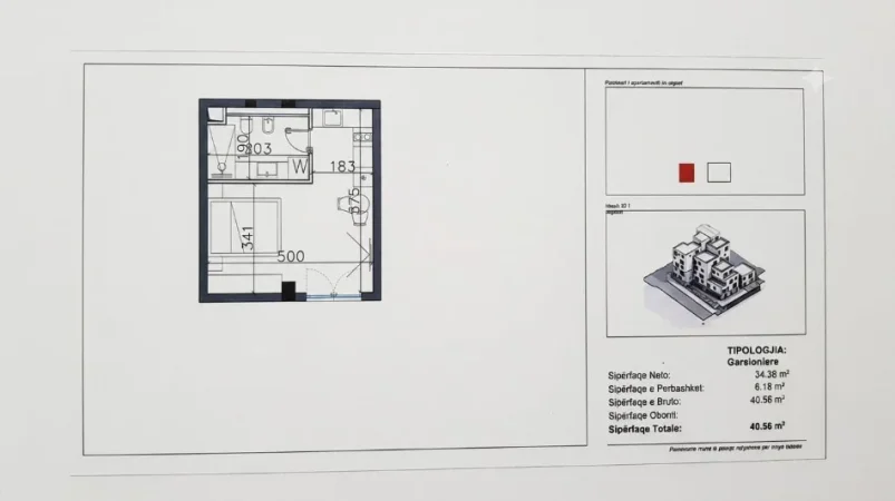 Vlore, shitet garsonier , 41 m² 113.600 € (vlore)