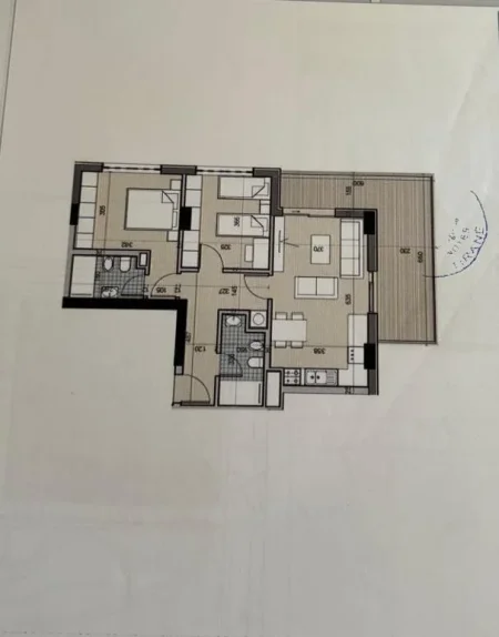 Tirane, shitet apartament 2+1+Ballkon , 115 m² (Univers City)
