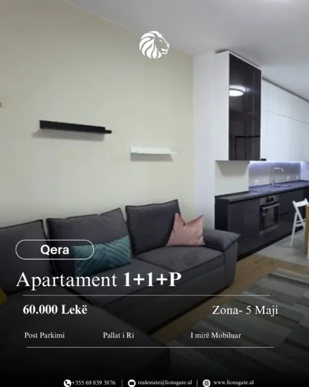 Tirane, jap me qera apartament 1+1 , 60 m² 600 € 