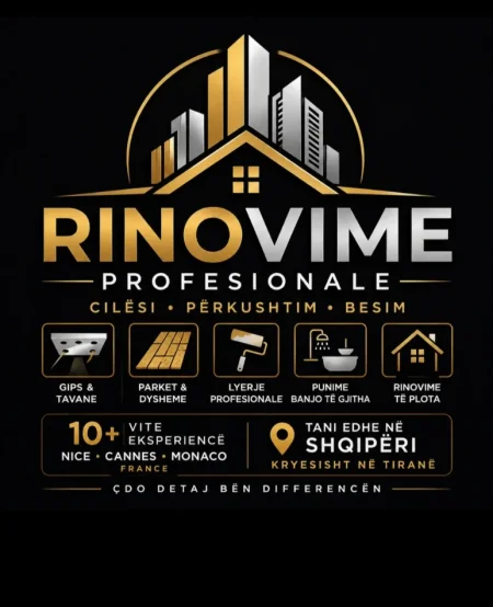 Rinovime të Plota Apartamentesh, Vila & Biznese.