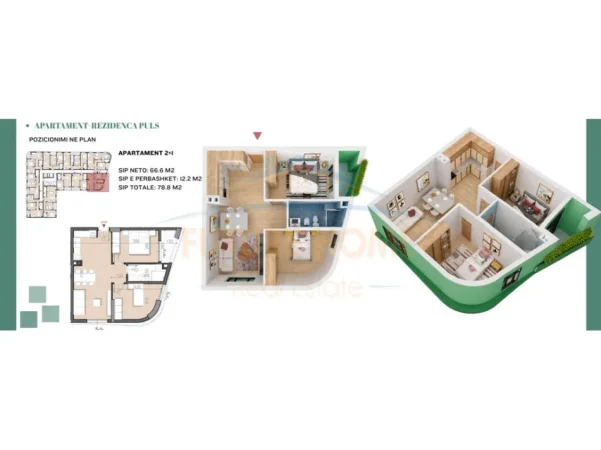 Tirane, shitet apartament 2+1+Aneks+Ballkon Kati 5, 78 m² 157.600 € 