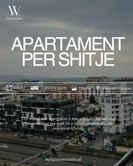 Durres, shitet apartament 2+1 , 103 m² 105.000 € (Shkembi i Kavajes)