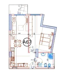 Tirane, shitet apartament 1+1+Ballkon Kati 7, 69 m² 83.100 € (Paskuqan)