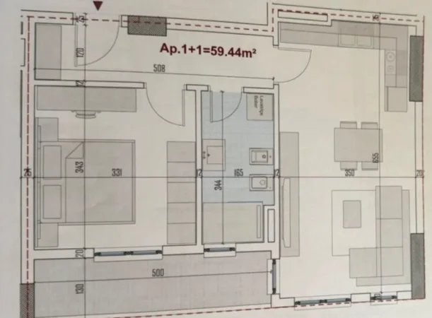Tirane, shitet apartament 1+1+Ballkon Kati 5, 68 m² 85.813 € (Ringside Paskuqan)