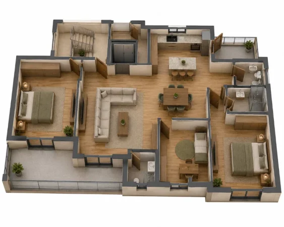 Pogradec, shitet apartament 2+1 Kati 7, 91 m² 108.600 € 