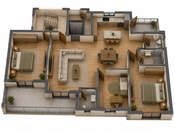 Pogradec, shitet apartament 2+1 Kati 5, 108.600 € 