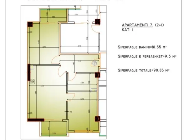 Pogradec, shitet apartament 2+1 Kati 1, 91 m² 109.000 €