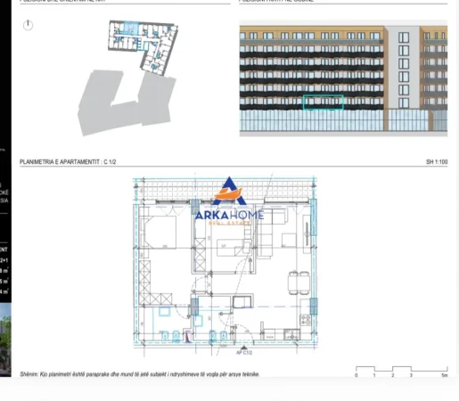 Tirane, shitet apartament 2+1+Ballkon Kati 1, 105 m² 136.700 € 