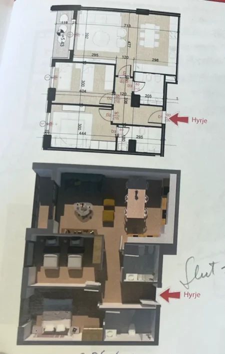 Tirane, shitet apartament 2+1+Ballkon Kati 6, 98 m² 153.172 € (Porcelan)