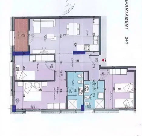 Tirane, shitet apartament 3+1+Aneks+Ballkon Kati 7, 121 m² 181.800 € (Dritan Hoxha)