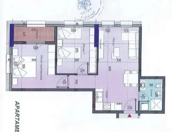 Tirane, shitet apartament 2+1 Kati 8, 85 m² 127.501 € (Dritan Hoxha)