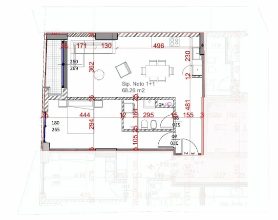 Tirane, shitet apartament 1+1 , 79 m² 145.004 € (Fusha e Aviacionit)