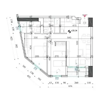 Tirane, shitet apartament 2+1+Ballkon Kati 8, 107 m² 161.000 € (Rruga Dritan Hoxha)