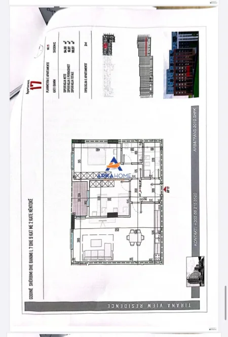Tirane, shitet apartament 2+1+Ballkon Kati 1, 110 m² 132.700 € 