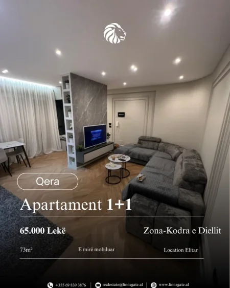 Tirane, jepet me qera apartament 1+1 , 73 m² 650 € 