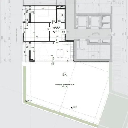 Tirane, shitet apartament 2+1+Aneks+Ballkon + verande Kati 8, 274 m² 270.000 € (Meis Garden)