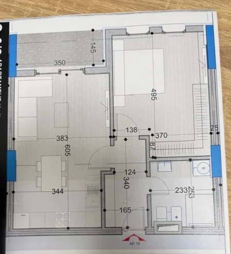 Tirane, shitet apartament 1+1 Kati 6, 74 m² 74.099 € (Paskuqan)