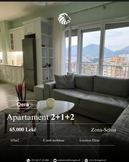 Tirane, jap me qera apartament 2+1+Ballkon , 105 m² 650 € 
