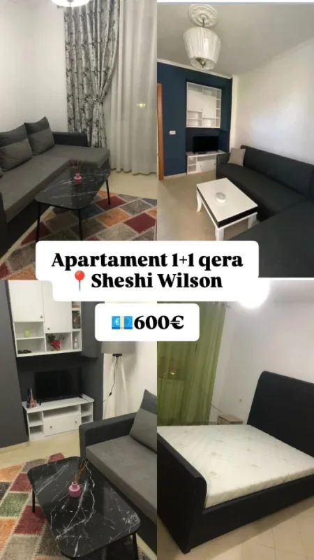 Tirane, jepet me qera apartament 1+1+Aneks+Ballkon , 70 m² 600 € (stadiumi dinamo , sheshi willson)