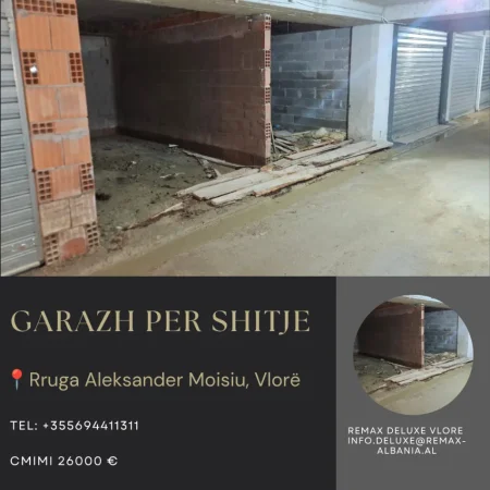 Vlore - Lungomare, shitet garazh | post parkimi Kati -1, 15 m² (Rruga Aleksander Moisiu, Vlore)