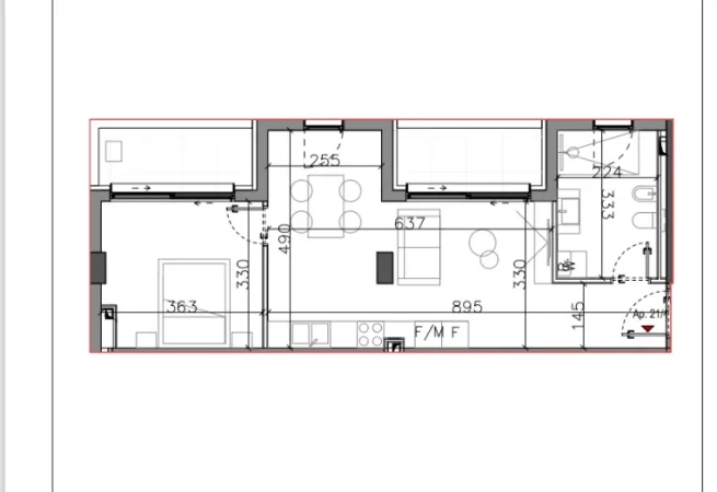 Tirane, shitet apartament 1+1 Kati 2, 81 m² 162.000 € (Mjull Bathore)