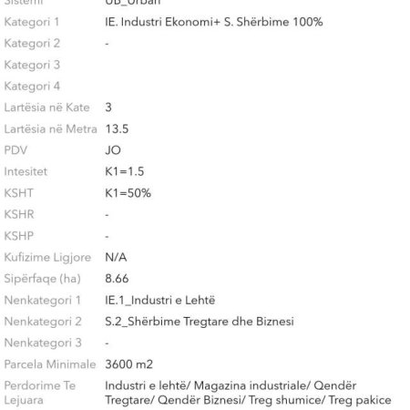 Tirane, autostrade tr-d, toke per ndertim kapanon-magazine, 6900 m² 139 euro/m2 (Tirane -Vore)