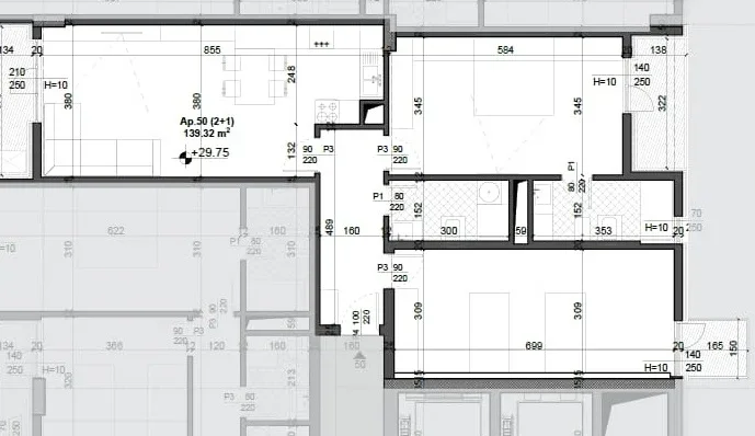 Tirane, shitet apartament 2+1+Ballkon Kati 8, 139 m²  (Meis Garden)