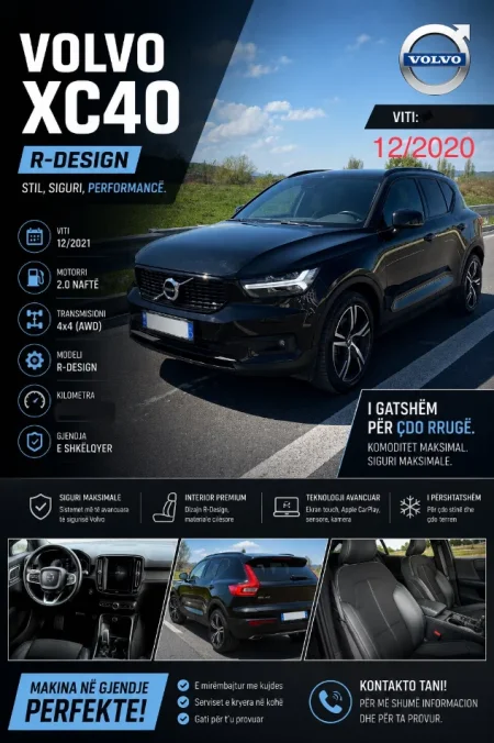 shitet Volvo XC40 R-Design 4x4, viti 2021