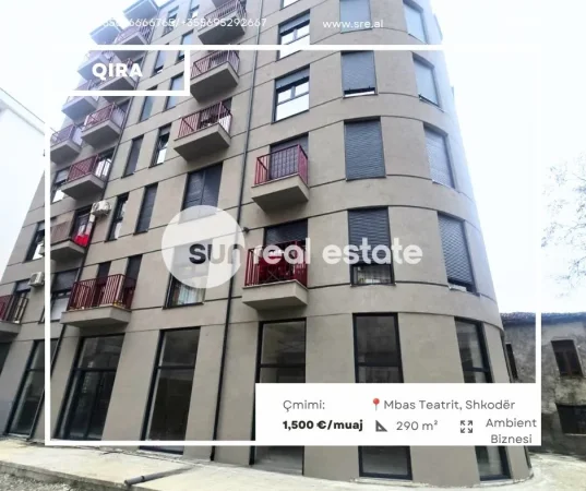 Shkoder, jepet me qera ambjent biznesi Kati 1, 290 m² 1.500 € (QENDER)