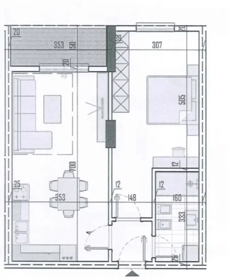 Tirane, shitet apartament 1+1+Ballkon , 73 m² 80.600 € (Paskuqan, Tirana View Residence)