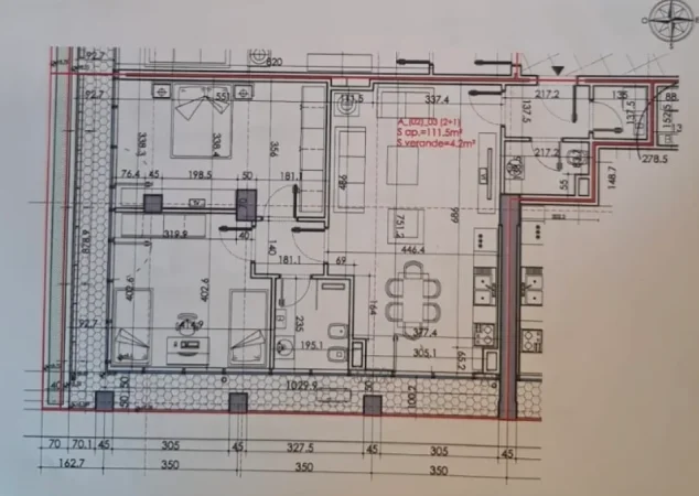 Shqiperi, jepet me qera ambjent biznesi Kati 2, 132 m² 1.450 € 